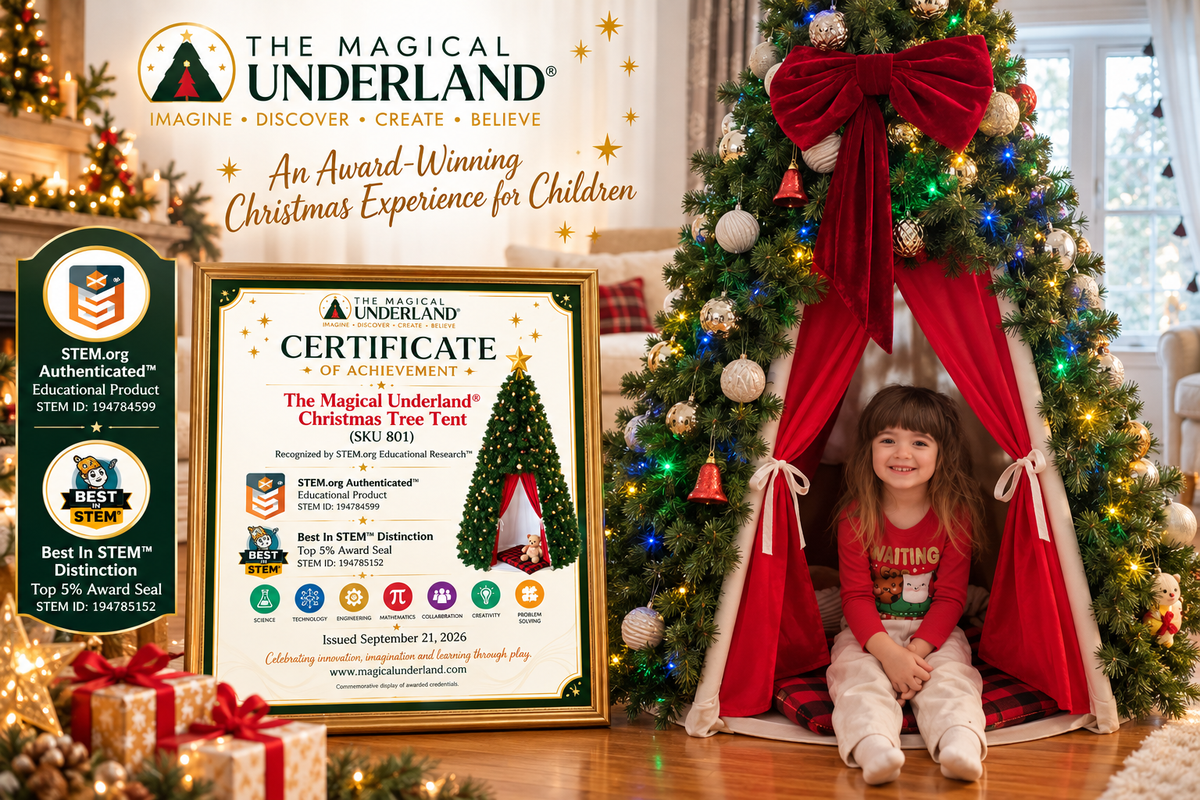 The Magical Underland® Christmas Tree Tent Earns STEM.org Authenticated™ and Best In STEM™ Distinction